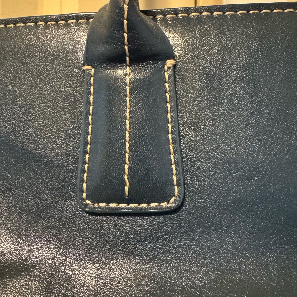 Nordstrom Dark Blue Leather Shoulder Bag - Picture 7 of 10